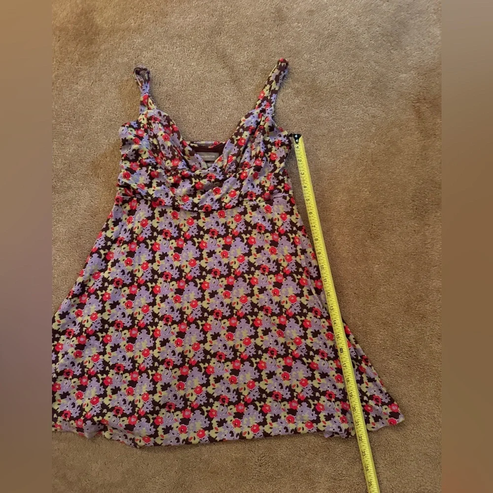 Urban Outfitters Floral Mini Dress – Adjustable Straps | Y2K Vibes 🌸 size LG - Picture 3 of 10